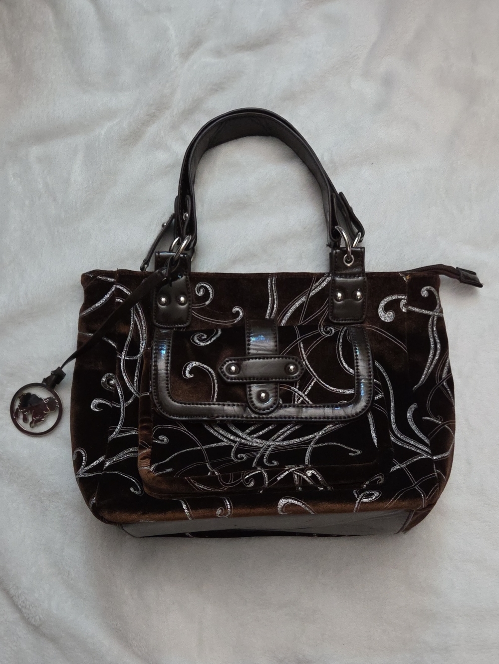 Velvet handbag